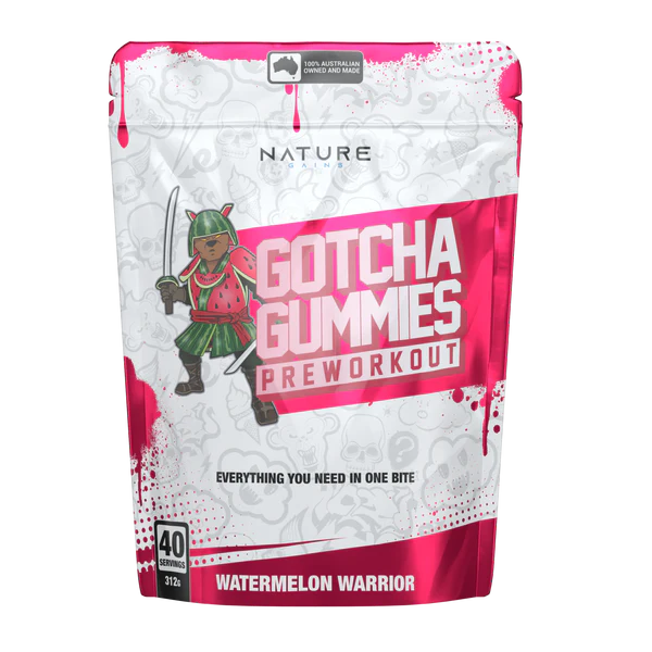 NATURE GAINS GOTCHA PRE WORKOUT GUMMIES (EXP 10/25)