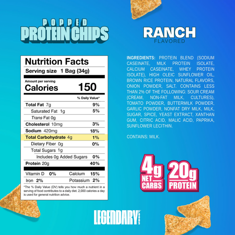 LEGENDARY FOODS PROTEIN POP CHIPS