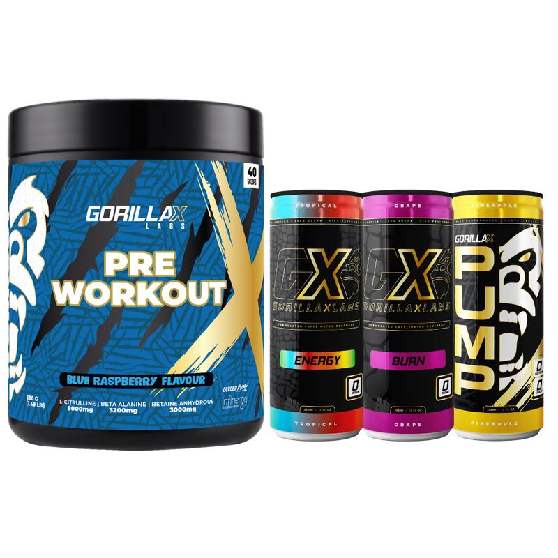 GORILLA X LABS PRE WORKOUT + 3 FREE CANS BUNDLE