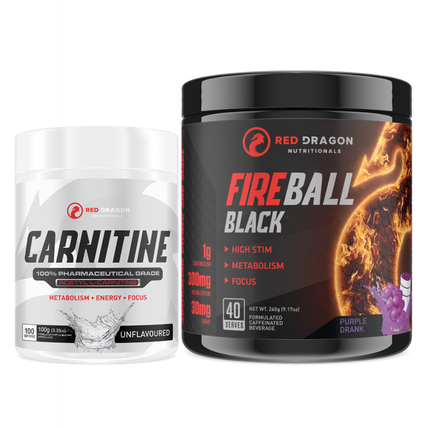 RED DRAGON FIREBALL BLACK + CARNITINE STACK