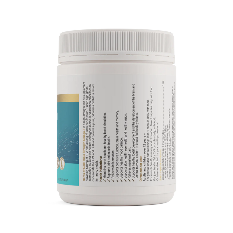 HERBS OF GOLD TRIPLE STRENGTH OMEGA-3