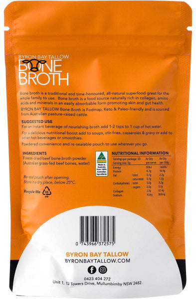 GRASS FED BEEF BONE BROTH POWDER