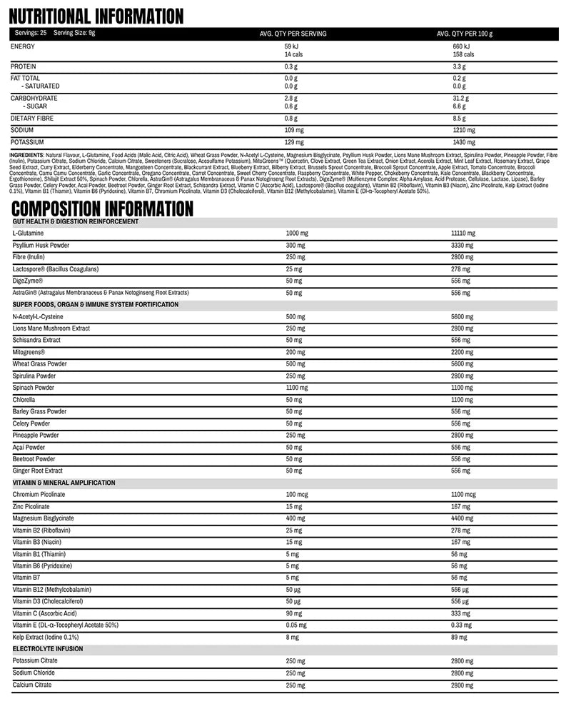 TRANSPARENT SUPPLEMENTS HEALTH JUICE